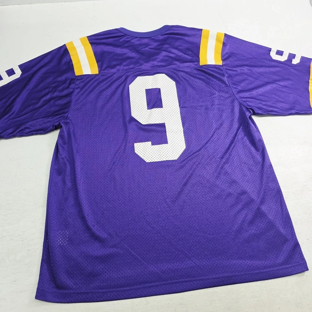Vintage LSU Tigers NCAA Nike Team Authentic Purple Mesh Jersey #9 Mens Sz XL EUC